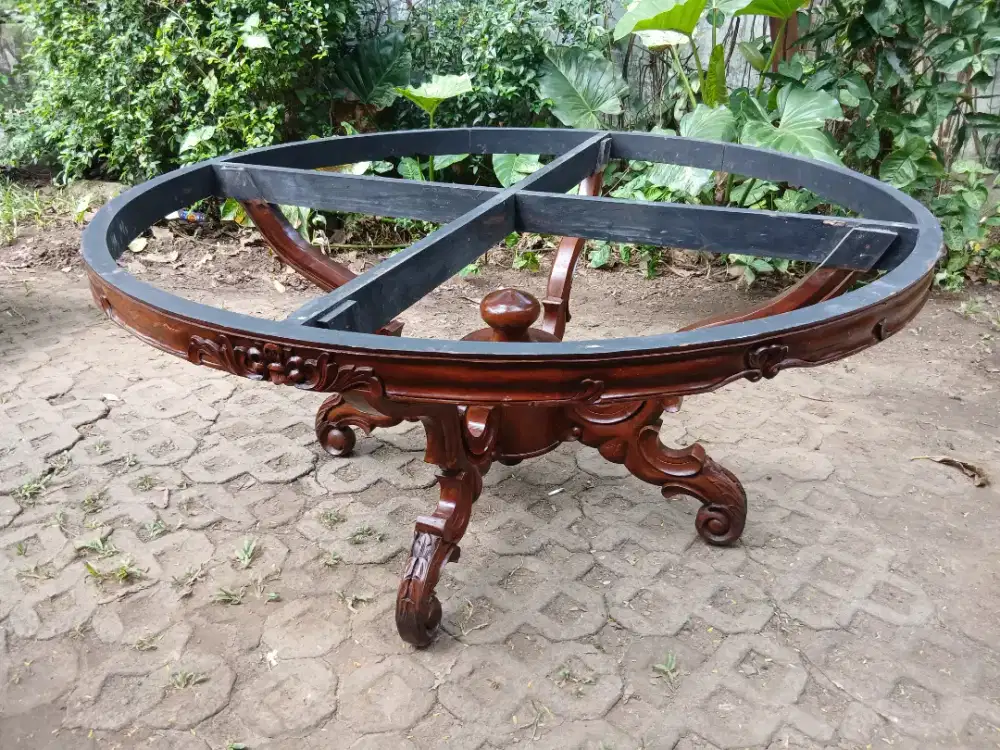 Dudukan Meja Kayu Bulat - Bagus dan kuat