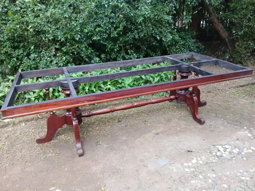 Dudukan Meja Kayu Persegi Panjang - Bagus terawat