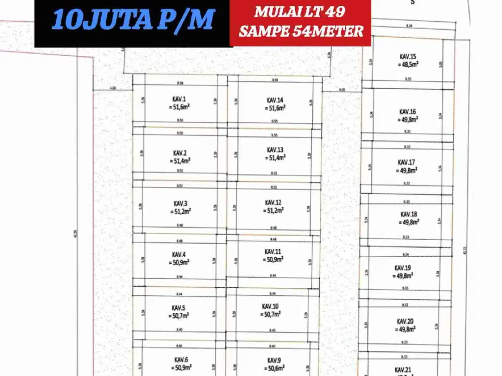 TANAH KAVLING 50METERAN DIJAGAKARSA