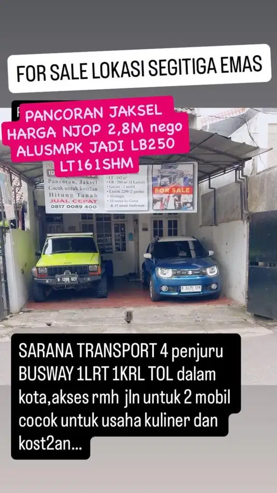 RUMAH TINGGAL DAN COCOK USAHA KOST