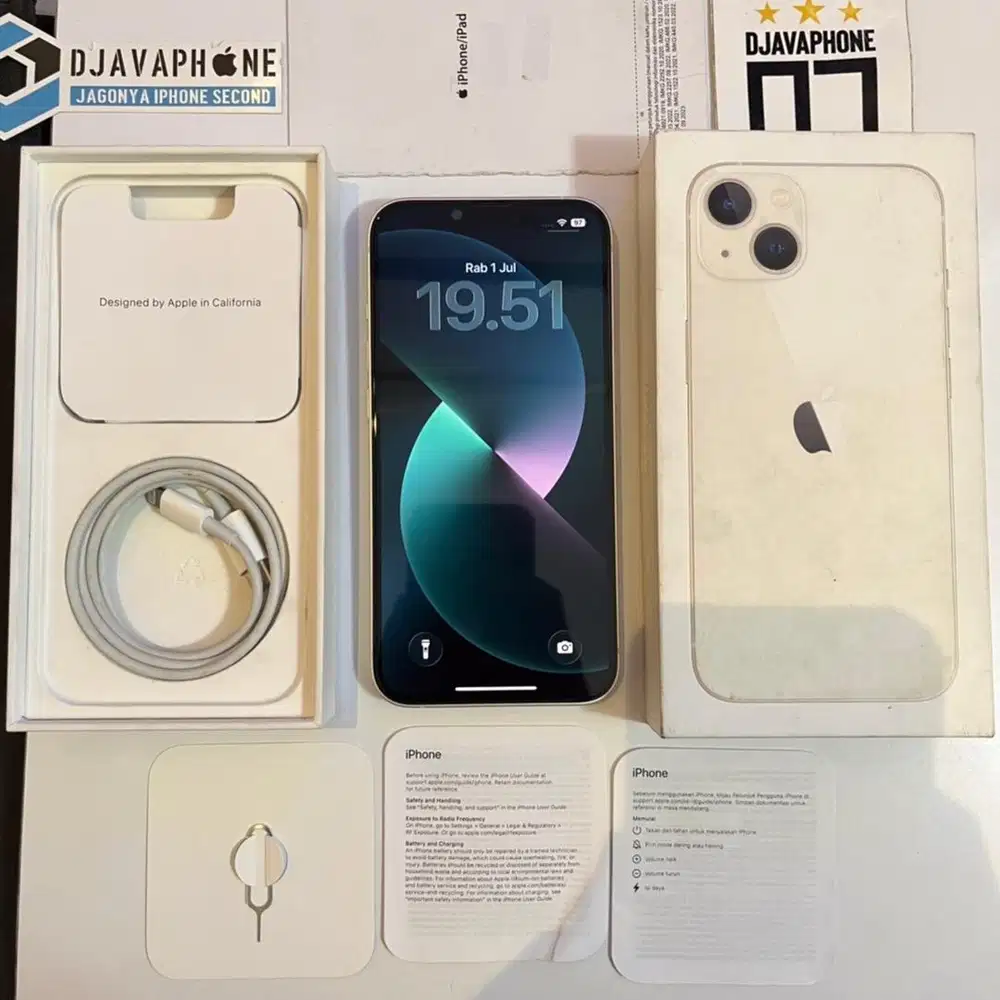 iPhone 13 Starlight 128GB BH 96% Garansi Resmi iBox 6 Oktober 2026