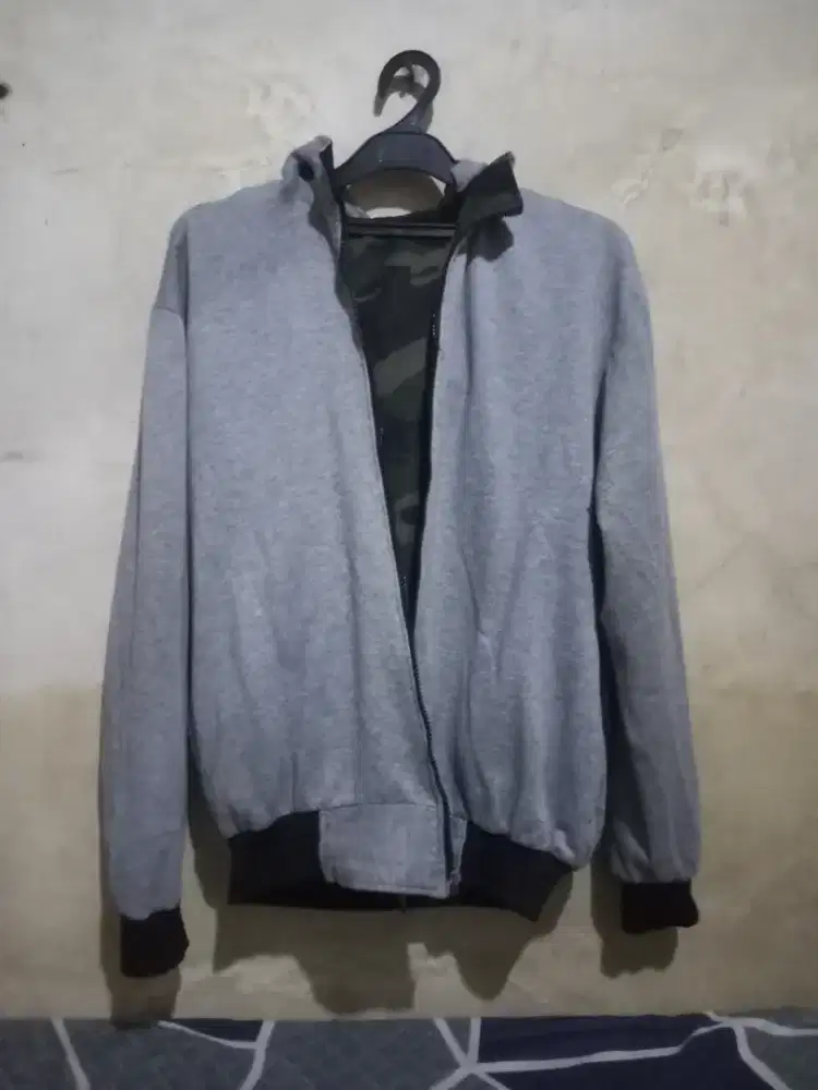 Jaket Parasut Abu-abu/loreng