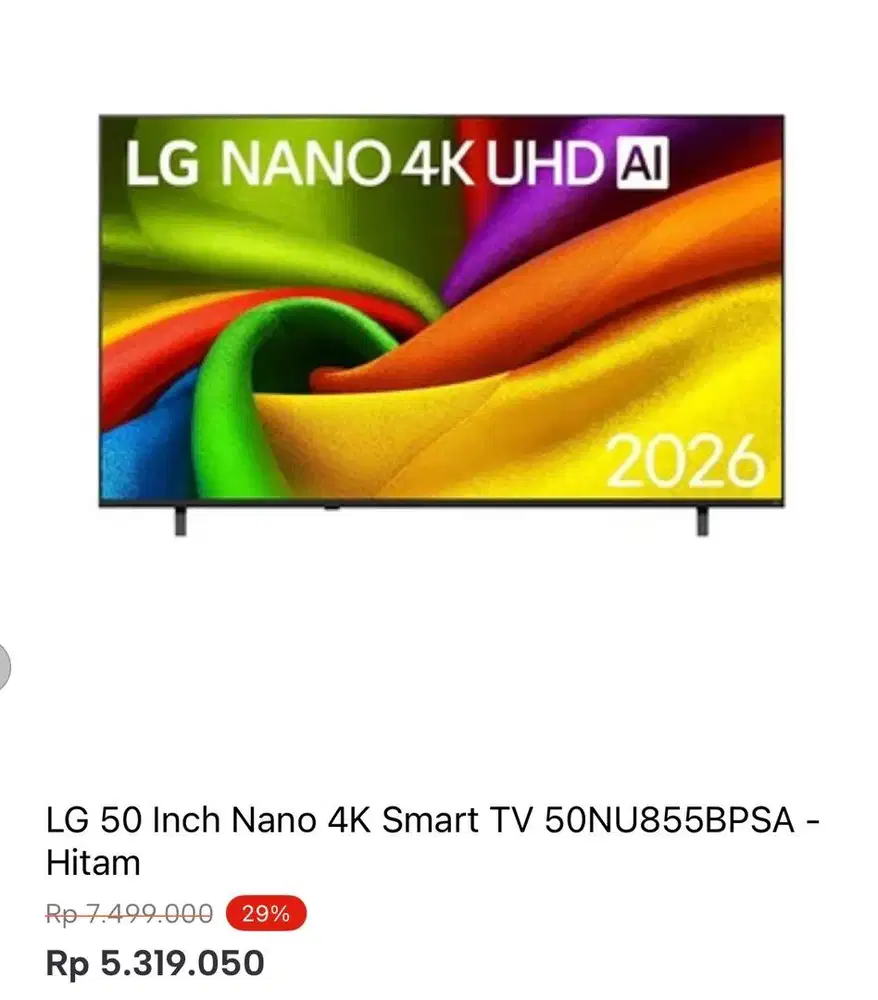 LG SMART TV 4K 50inci