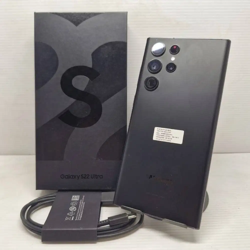 FULLSET SAMSUNG GALAXY S22 ULTRA 5G 12/256 PHANTOM BLACK NO MINUS  FUL