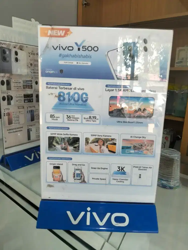 Y500 new hp baru bukan second garansi resmi