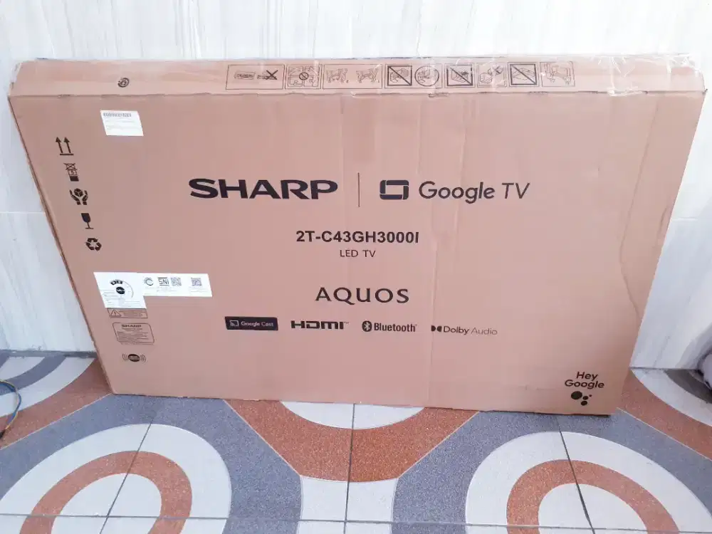 TV LED ANDROID GOOGLE SHARP 43IN DIGITAL NETFLIK YOUTUBE  SEPERTI BARU