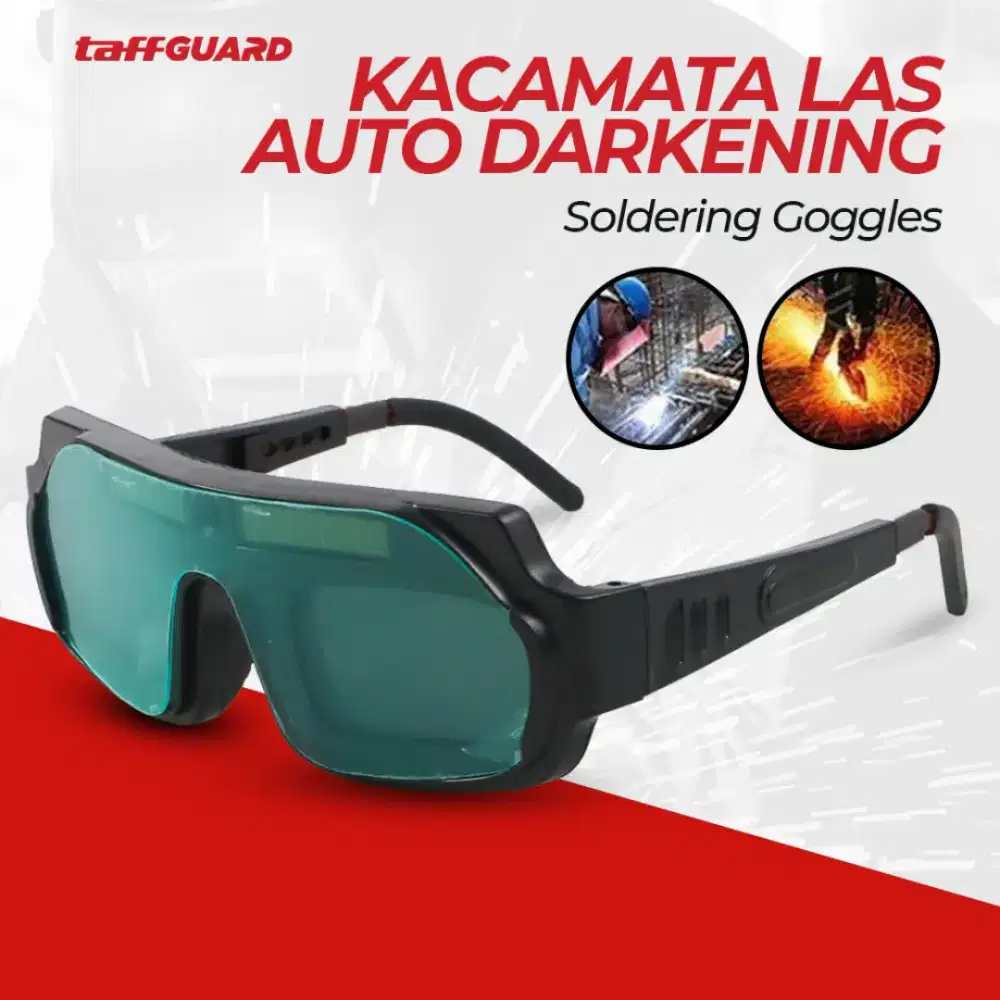TaffGUARD Kacamata Las Otomatis Auto Darkening Soldering Goggles