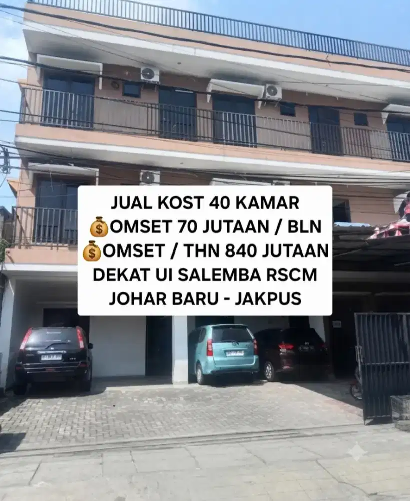 JUAL KOST KOSAN KOSTAN DEKAT RSCM UI SALEMBA JOHAR BARU JAKARTA PUSAT