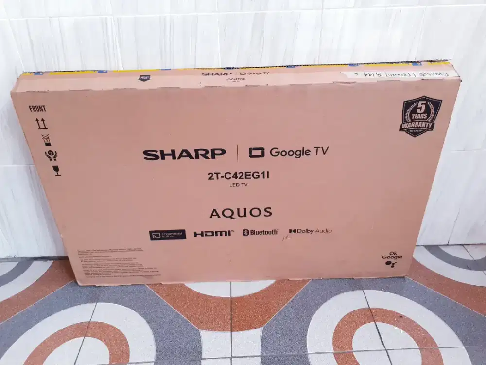 TV LED ANDROID GOOGLE TV SHARP 42IN DIGITAL NETFLIK MULUS SEPERTI BARU