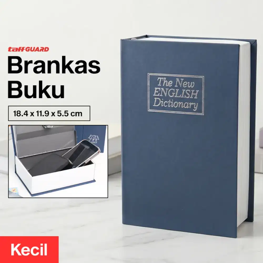 Brankas Buku Kamus Hidden Safe Box Kunci Manual Anti Maling Kecil
