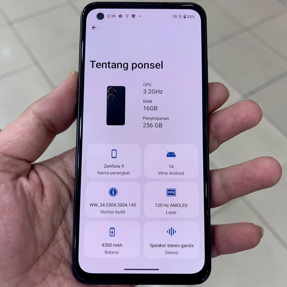 Asus zenfone 9 ram 16 / 256 resmi fullset original
