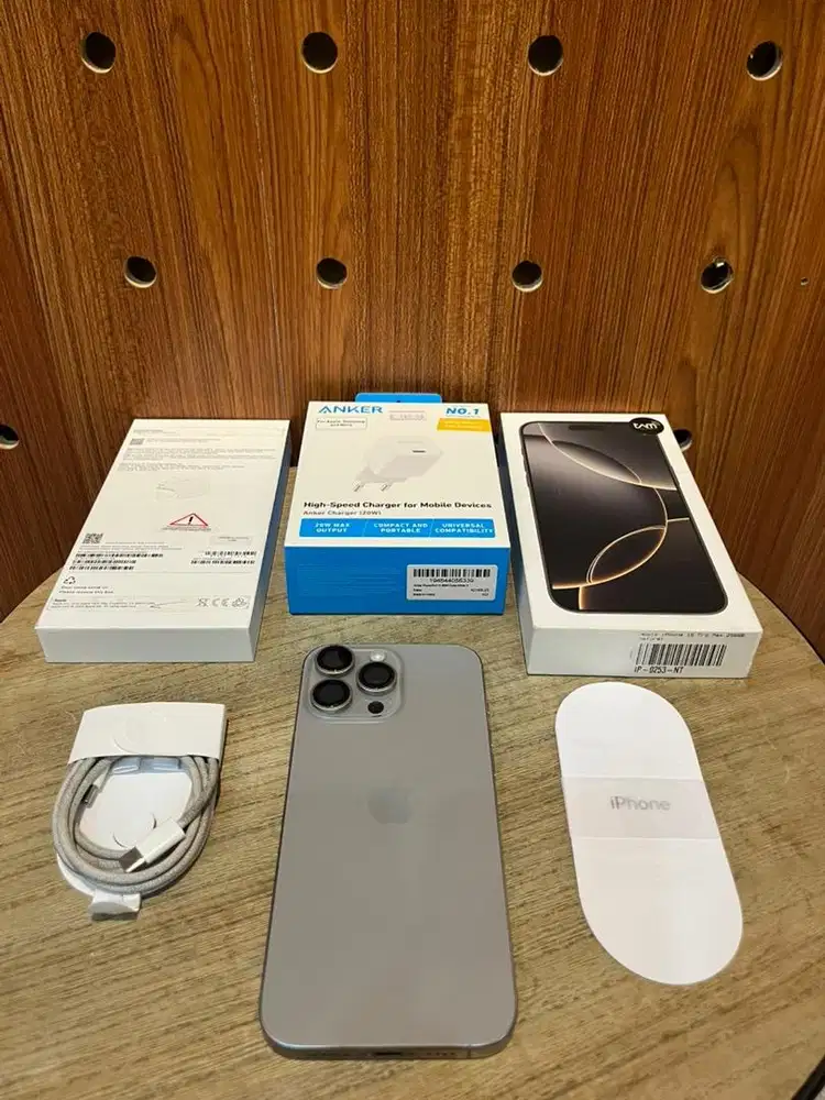 Second iBox Garansi On iPhone 16 Promax 256Gb Natural Titanium fullset