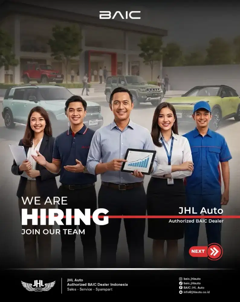 Sales Brand BAIC JHL Auto Cabang Puri Jakarta Barat