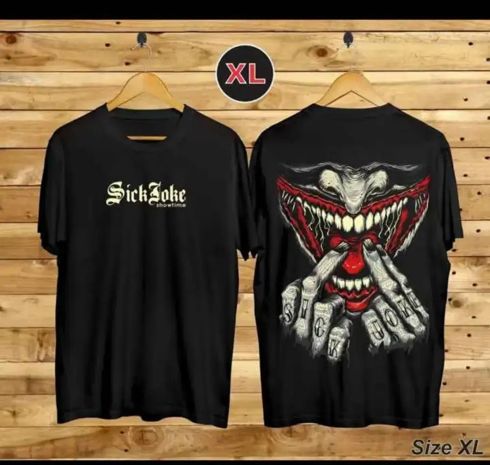 Jual Murah T-shirts Hitam Bahan Cotton Combat 30s Size XL Besar