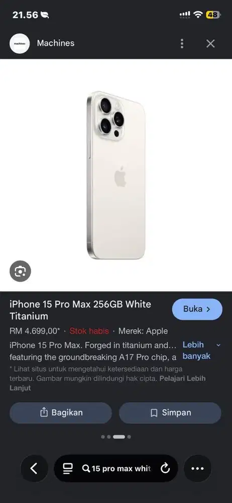 nyari 15 pro max whitetitanium