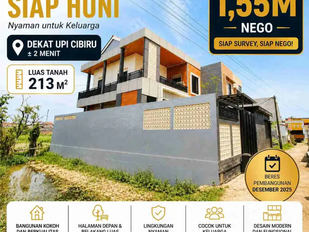 TURUN HARGA! Rumah Premium 2 lantai dekat Kampus UPI Cibiru, Bandung