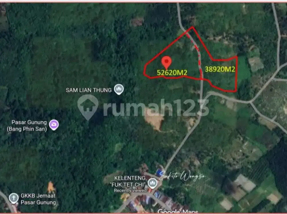 Tanah di Jual, LT: 91540 M2, Bengkayang, Kal-Bar