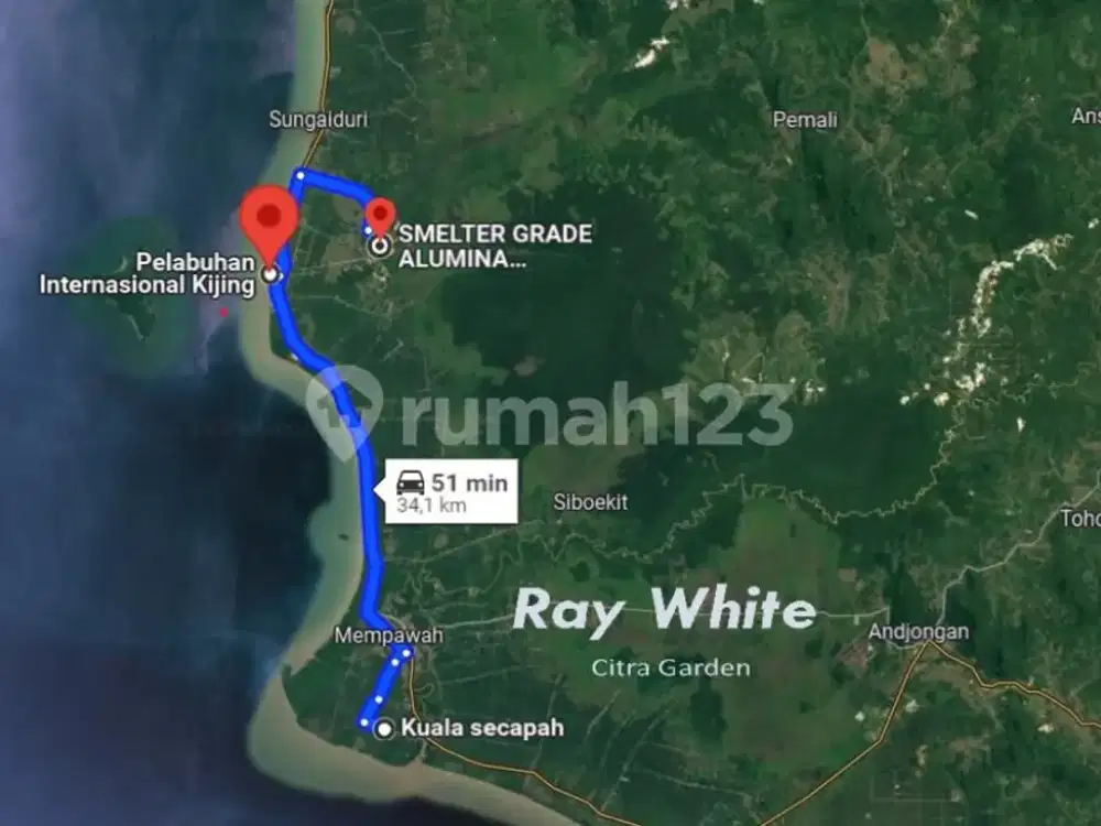 Murah!, Harga Turun, Dijual Tanah 30Ha, SHM, Prospek Cerah Dekat Toll (Lihat Video), Siap Pakai di Kuala Secapah, Dekat Pelabuhan Internasional Kijing