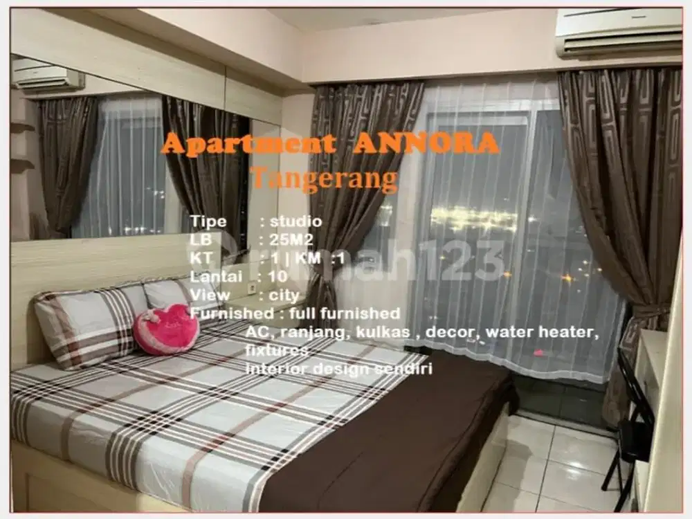 Apartment Annora Living, Lb:25 M2, LT 10 Cikokol -Tangerang Kota