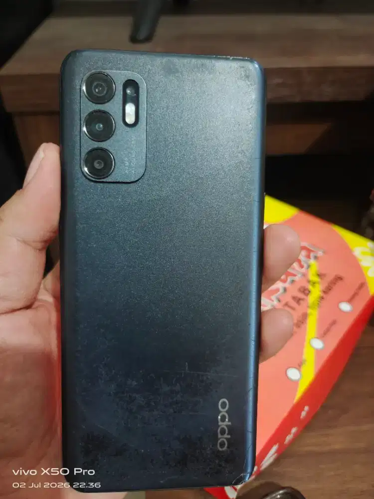 Oppo Reno6 8/128 Fullzet ori minus shadow aja