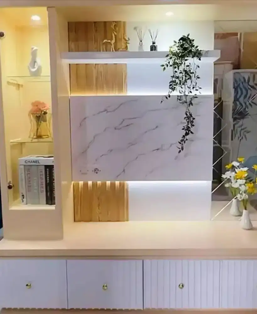 Bufet/ backdrop tv led ADEL aesthetic 108X50XM