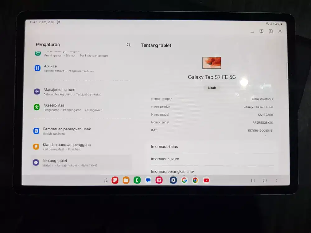 Samsung tab 7fe sein