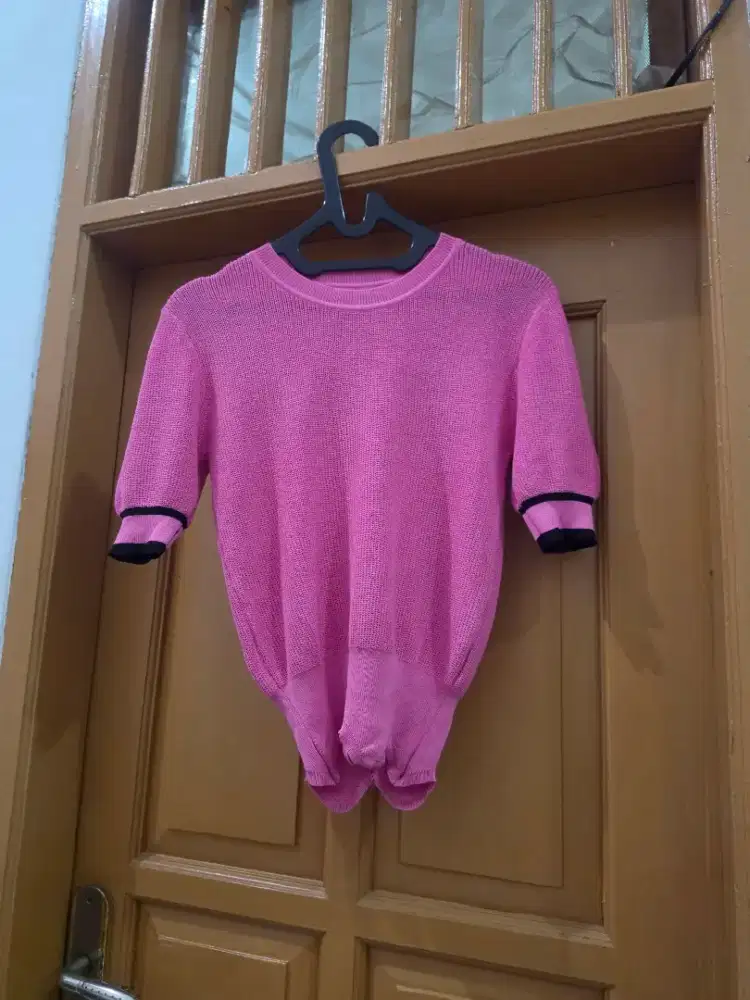 Kaos Wanita Rajut Premium Halus LD 120 Panjang Baju 53 Warna Pink Baru