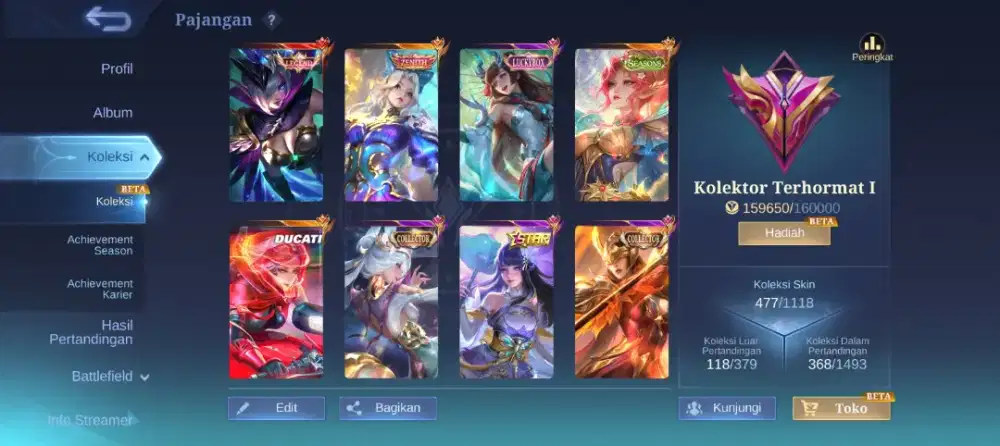 Jual Akun ML edisi pensi