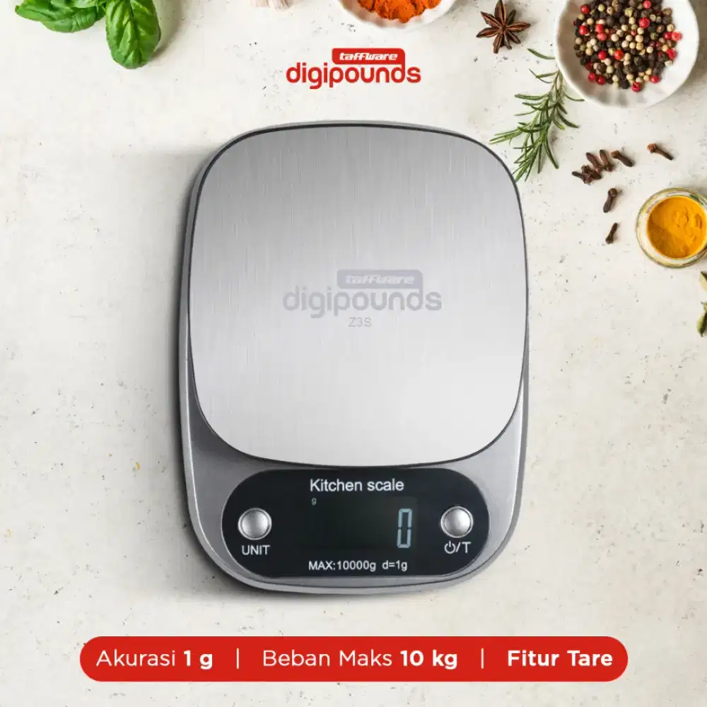 Taffware Digipounds Timbangan Dapur Mini Digital Scale 10kg 1g