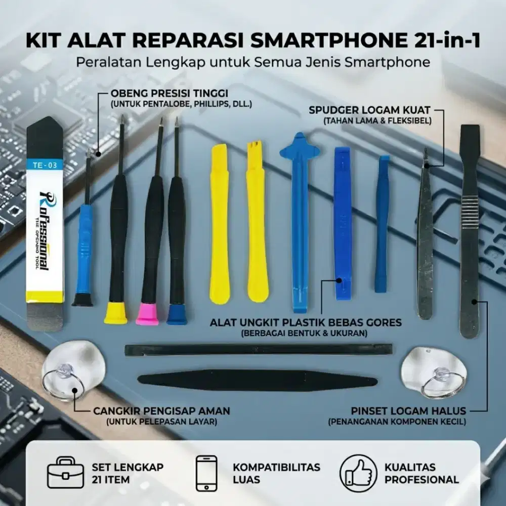 Taffware Peralatan Reparasi Smartphone 21in1 Repair Tools Set