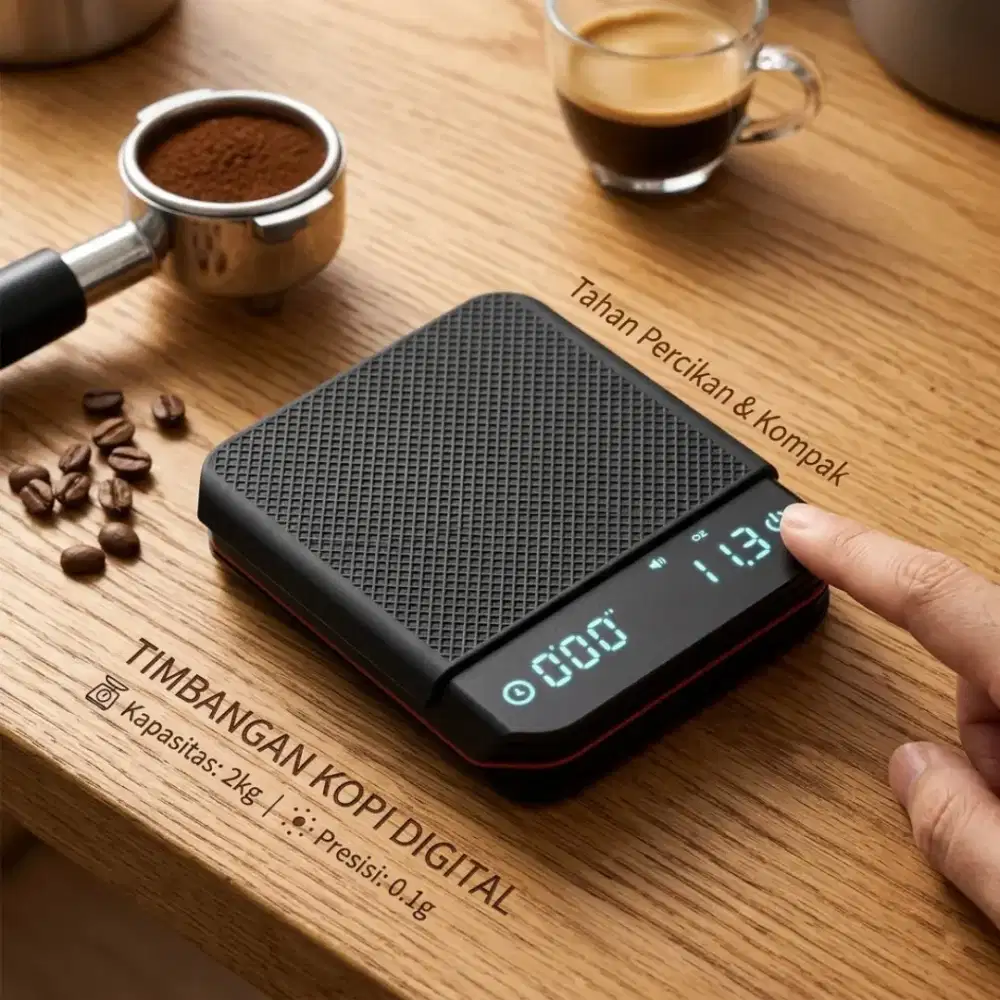 Taffware Digipounds Timbangan Kopi Digital Timer Coffee Scale 2kg 0.1g