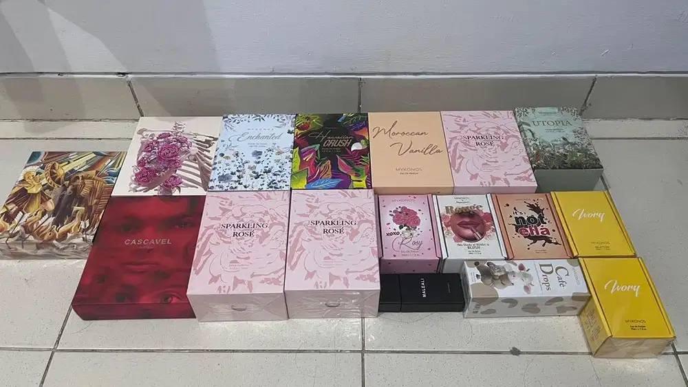 Parfum mykonos dan saff. New dan preloved. HARGA SUDAH NETT