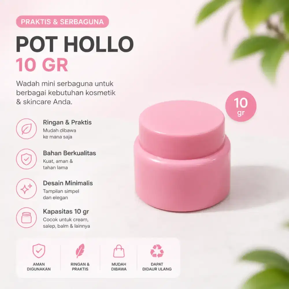 Pot Hollo 10 gr cocok untuk usaha UMKM dan brand profesional