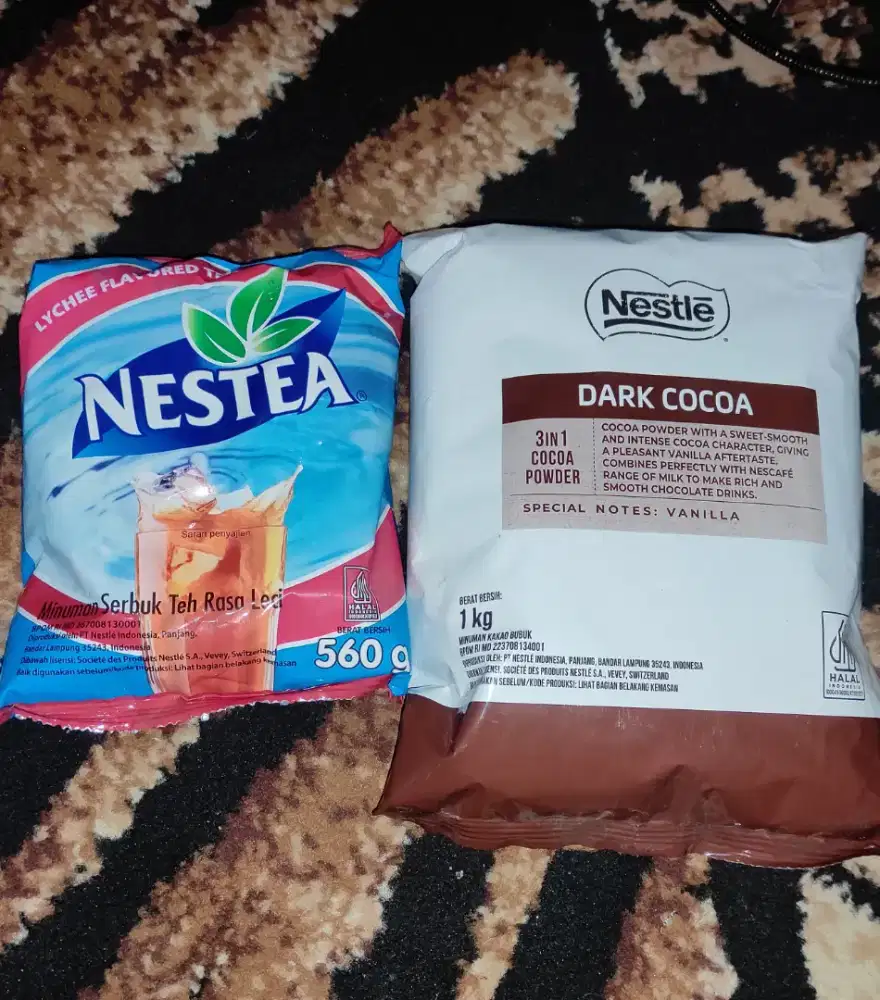 Nestle Dark Cocoa 1kg dan Lychee Tea