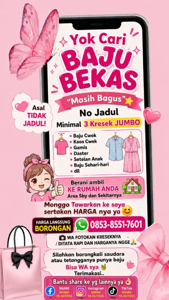 CARI BAJU BEKAS PRIBADI MONGGO YG MAU JUAL WA SYA