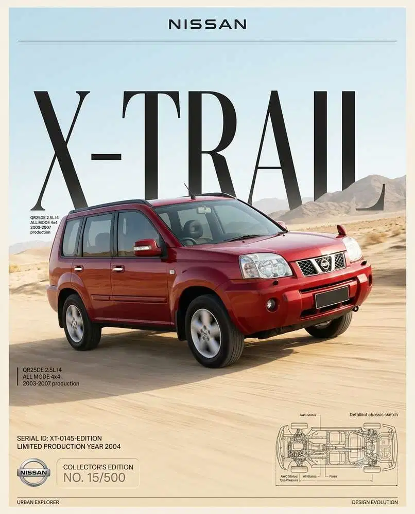 Nissan X-Trail 06 Merah asli jarang ada terawat mulus siap pakai