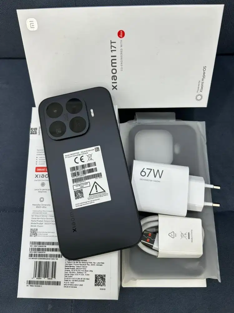 Xiaomi 17T , Black , 12+4/256GB