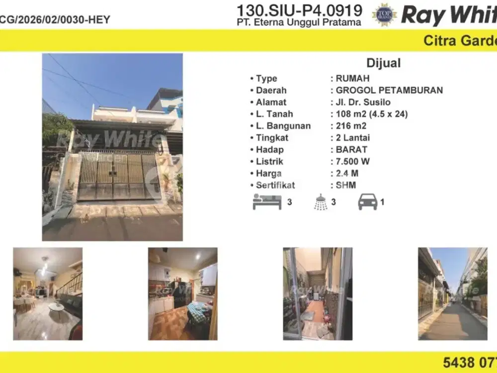 Jual Rumah Exclusiv Mewah Murah 2 LT SHM Dekat Akses Tol 0030-Hey