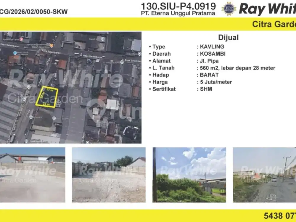 Jual Tanah Strategis, SHM Murah Exclusive 0050-Skw