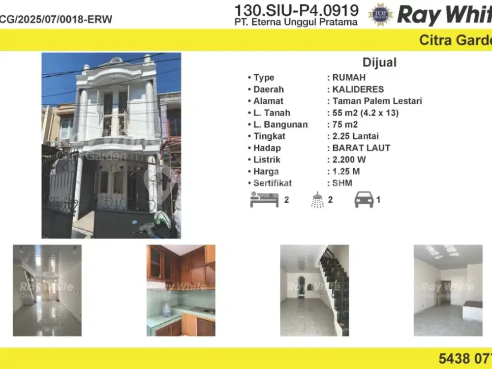 Jual Rumah Taman Palem Lestari Terenovasi SHM Kalideres, Jakarta Barat 0018-ERW