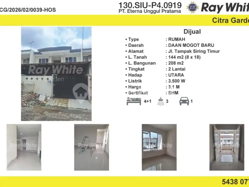 Jual Rumah Mewah, Murah, 2 Lantai, SHM Daan Mogot Baru 0039Hos