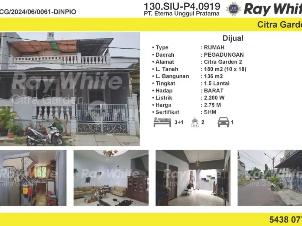 Dijual Rumah Bagus Citra Garden 2, Jakarta Barat 0061-DINPIO
