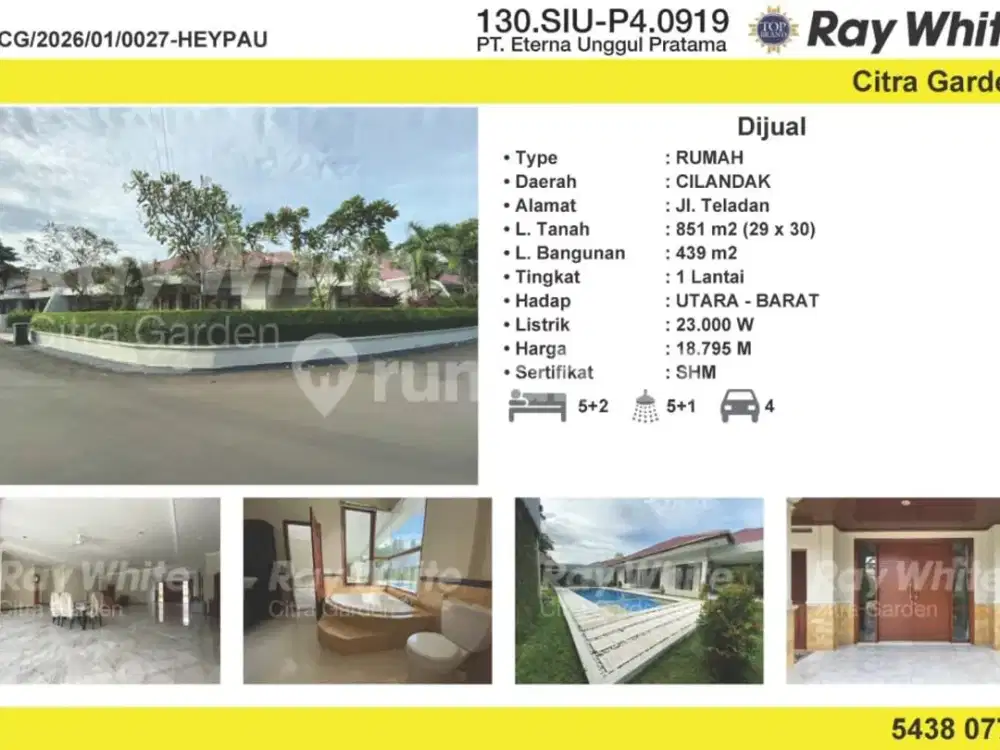Jual Rumah Lux SHM Jl. Teladan Cipete Cilandak Jaksel 0027-Heypau
