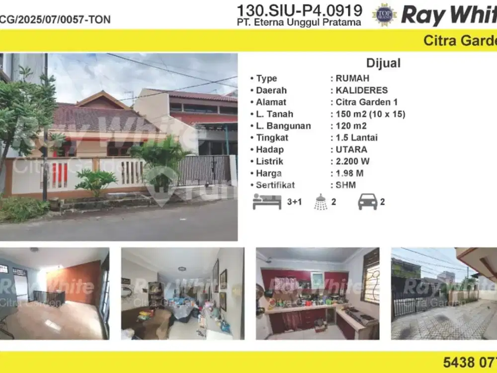 Dijual Rumah Bagus Citra Garden 1 SHM Kalideres, Jak-Bar 0057-TON