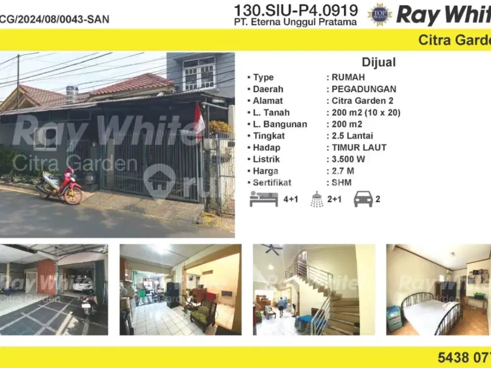 Dijual Rumah MURAH Bagus Citra Garden 2 Jakarta Barat 0043-san