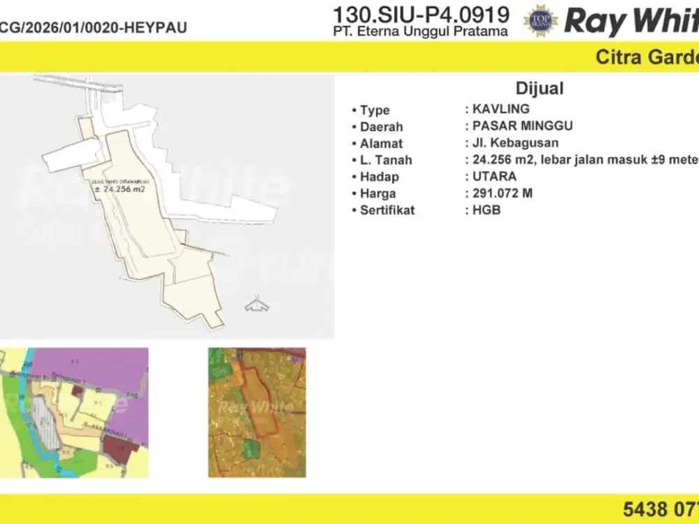 Jual Tanah Exclusive HGB 24.256 M Kebagusan1 Psr Minggu0020heypau