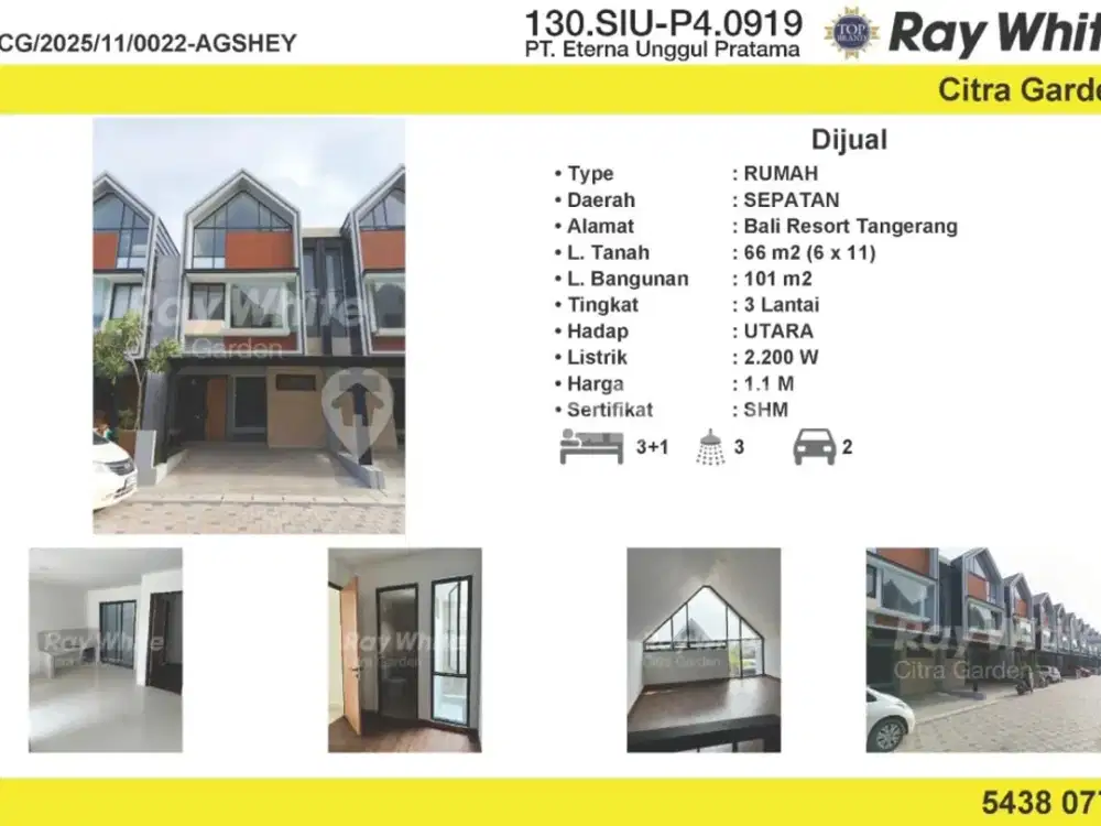 Dijual MURAH Rumah SHM Bali Resort Sepatan Tangerang 0022-AGSHEY