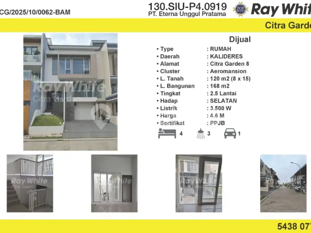 Dijual Rumah Bagus PPJB Citra Garden 8, Jakarta Barat 0062-BAM
