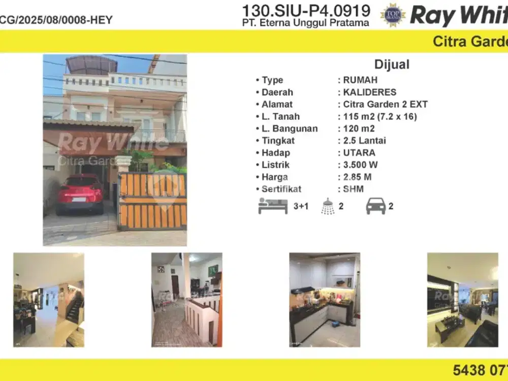 Jual Rumah Furnished SHM Citra 2 Ext Kalideres, JakBar 0008HEY