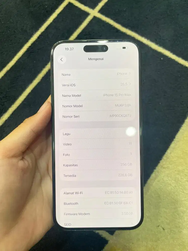 JUAL IPHONE 15PM/256GB